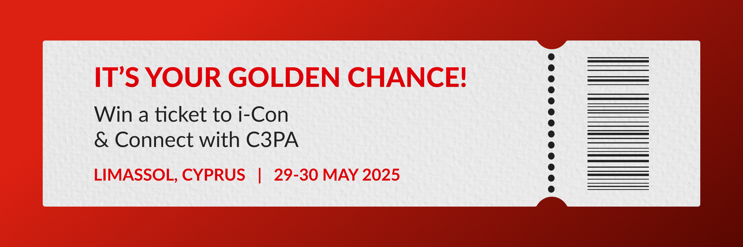 Golden giveaway: FREE 3 tickets to the i-Con conference!